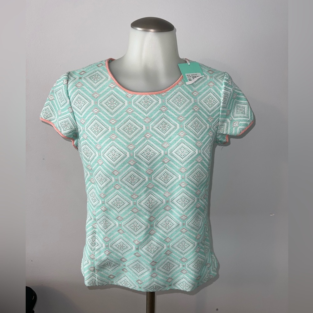 NWT Sail To Sable STS Cabbage Jacquard Top Jacket Brocade Green Women XS - Picture 1 of 11